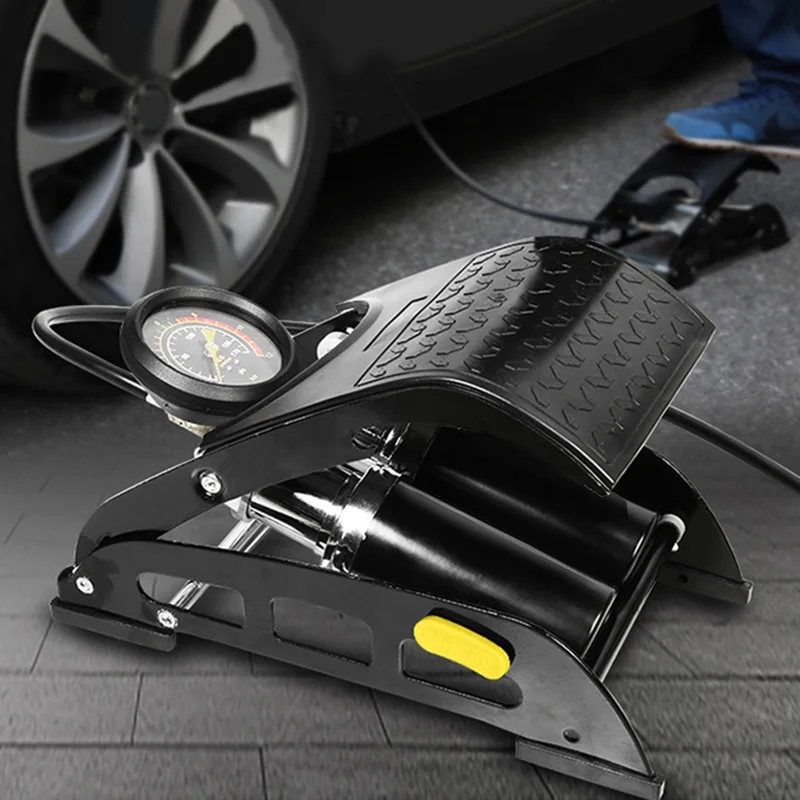 Велосипедный автомобильный насос для шин алюминиевый сплав ножной высокого