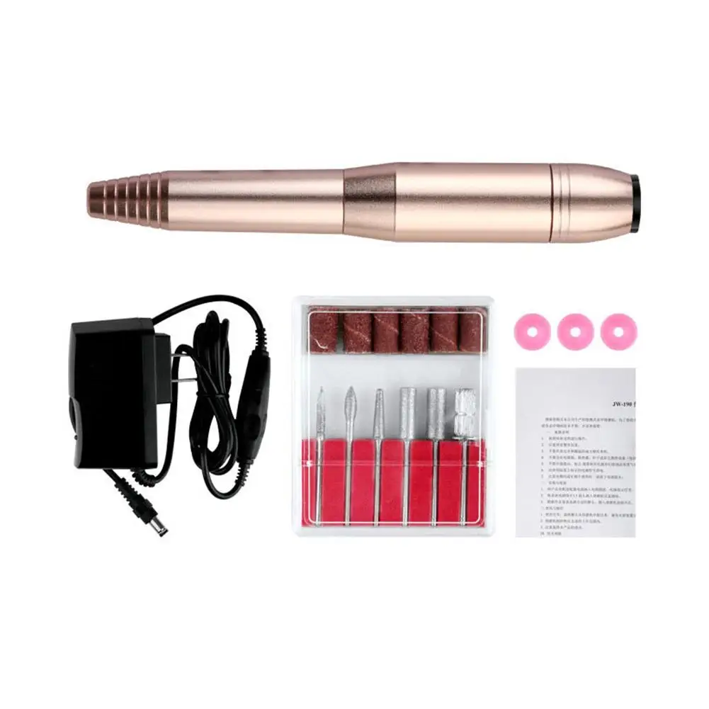 

Electric Nail Drill Bit Portable Nail Drill Machine Pen Shaped Nail File Manicure Pedicure Kit Grinder for Acrylic Gel Nails