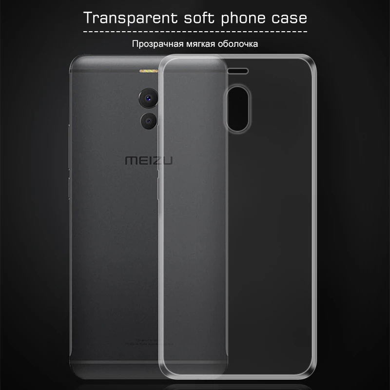 Прозрачный чехол для Meizu M6 M5 Note M6S M5S M3 M3S Mini M5C Note 9 Прозрачный Мягкий ТПУ силиконовый чехол для Meizu M3 Note
