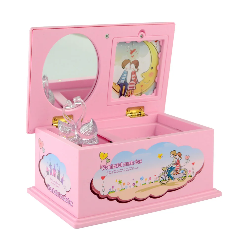Музыкальная шкатулка с ручкой музыкальная для девочек танцующей балериной