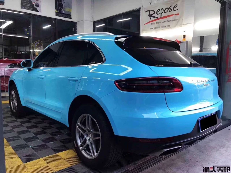 Блестящая синяя глянцевая виниловая пленка автомобильная наклейка автомобиль