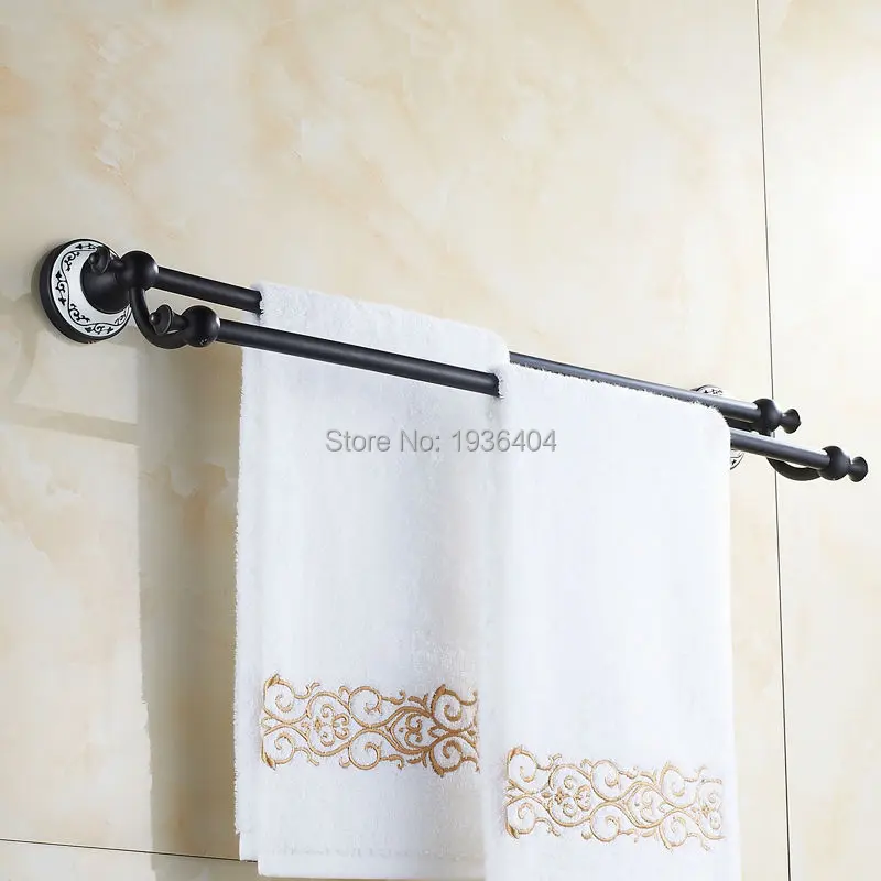 Bar Romantic Porcelain Bathroom Towel Rack Wall Mounted Towel Bar Tr1017
