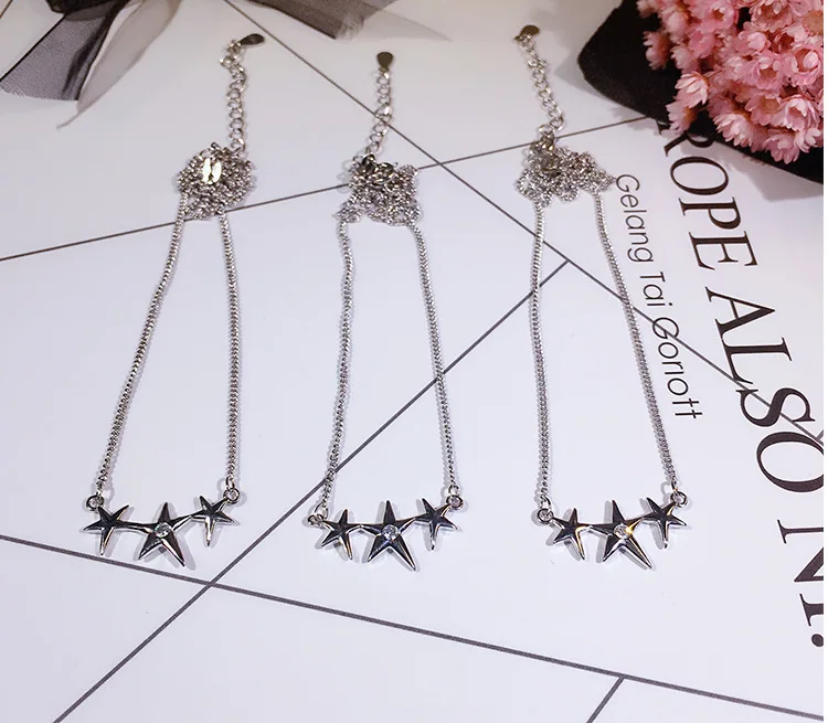 

2019 New Arrival Simple Designer Women Statement Pentagon Star Pendant Real 925 Sterling Silver Women Chain Necklace