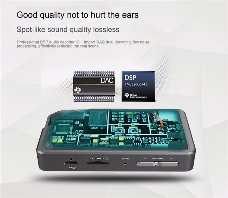 Aigo MP3-105PLUS Hi-res музыкальный плеер MP3 Hi fi Flac плеер портативный MP3 плеер мини плеер без потерь музыка с экраном