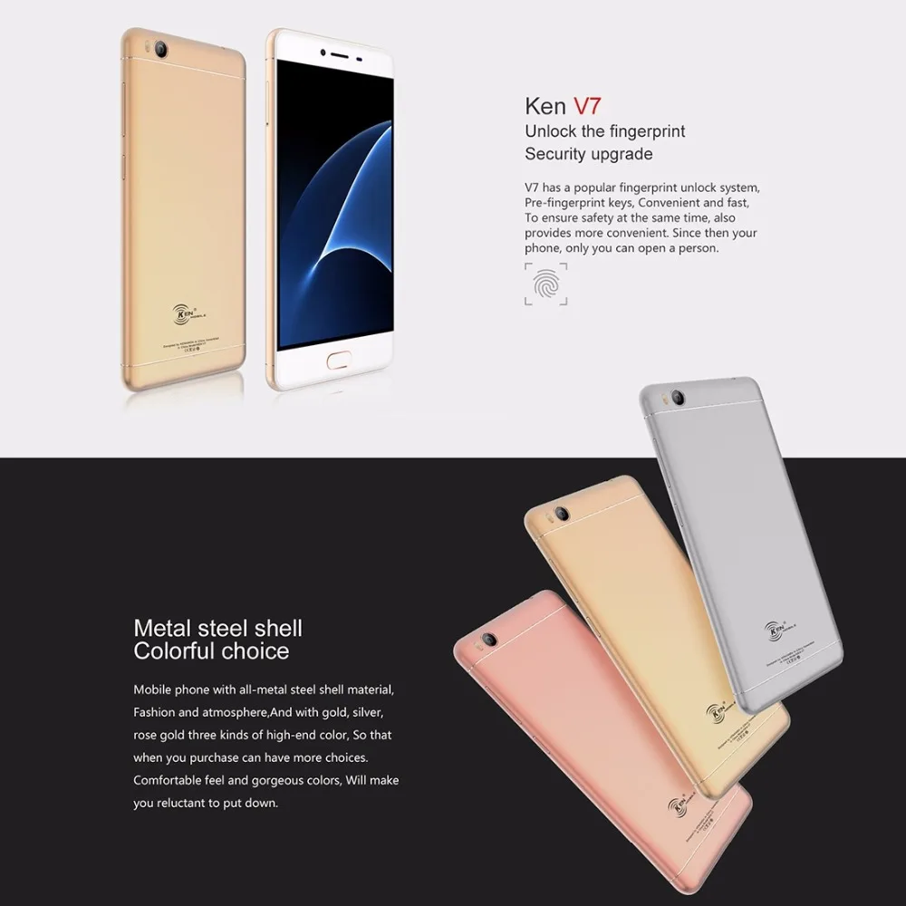 Оригинальный Kenxinda V7 смартфон 4G 2 ГБ Оперативная память 16 Встроенная 5 0 &quotЭкран