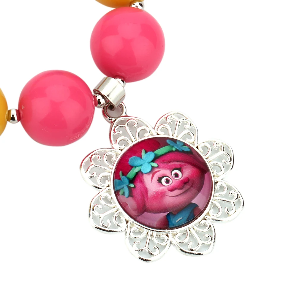 Мода Dreamwork Фильм Троллей Малыш Жевательная Резинка Ожерелье Тролль Мак DJ Суки Biggie