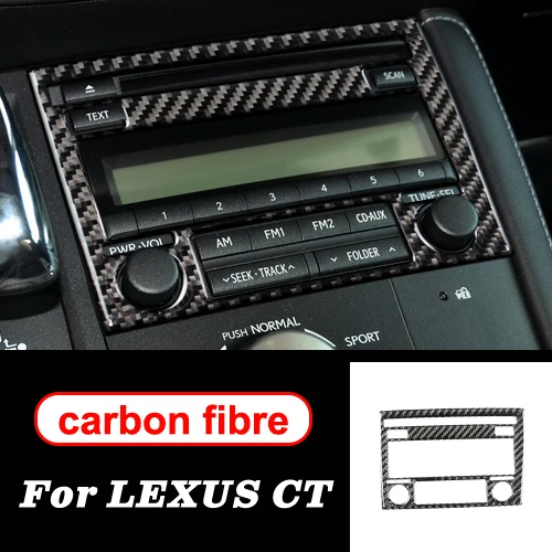 CD Panel C Для LEXUS CT200h LHD RHD аксессуары из углеродного волокна внутренняя отделка автомобиля наклейки шестерни окна дверь CD воздух teering колеса Выход Панель - Название цвета: CD Panel C