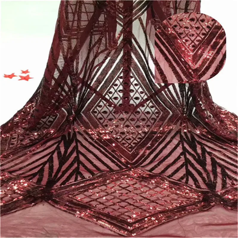 Кружевная ткань с блестками 2018 высокое качество Африканское вечернее платье