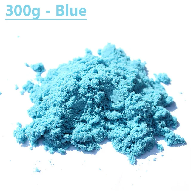 300g-Blue Sand 300 г/пакет слизи песок глина волшебный порошок для песка амулеты игрушки Супер забавный цветной динамический песок Крытый Арена играть песок глина детские игрушки - Цвет: 300g-Blue Sand