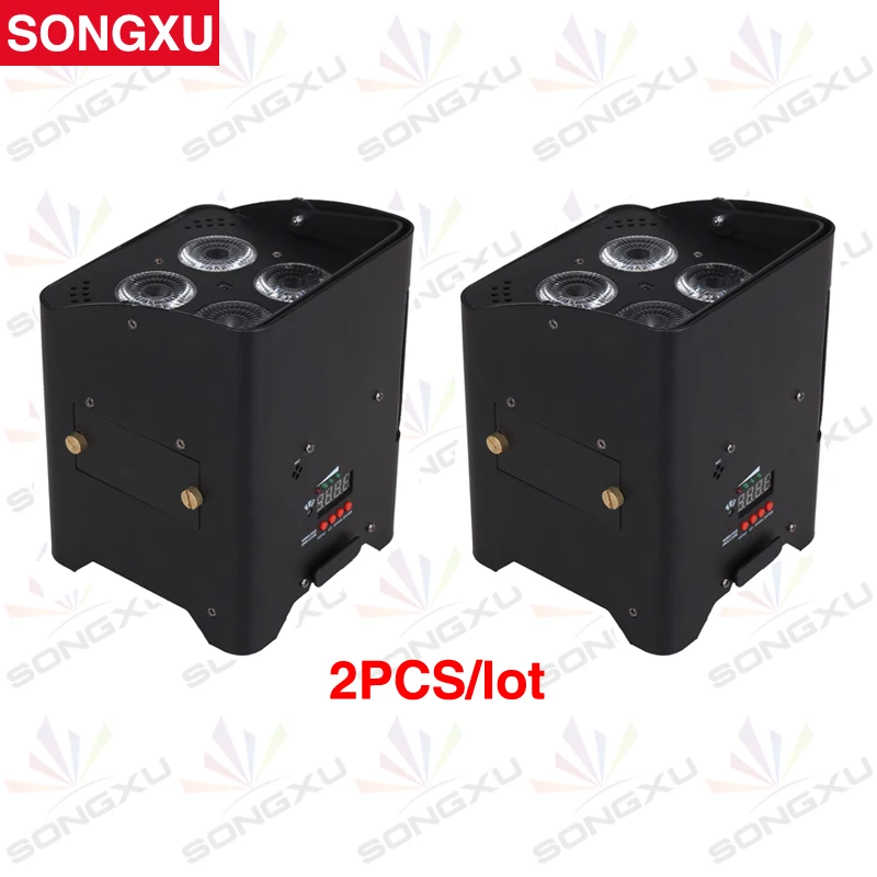 SONGXU 2 шт./лот оптовая продажа 4X15W 5в1 RGBWA Беспроводная батарея питание LED Par