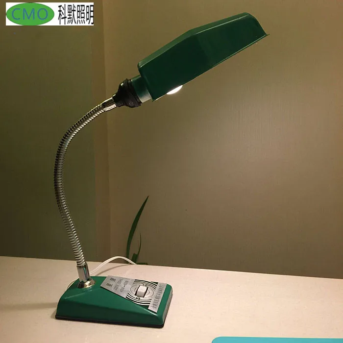 Ретро ностальгическая Винтажная настольная лампа для фильмов зеленый абажур и