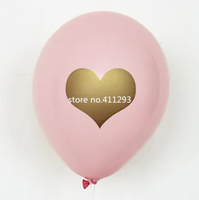 pink heart 12 шт./лот детский воздушный шар с золотым блеском и блестящей надписью «a girl it's a boy oh Baby», светильник с принтом, розовые, синие шары - Цвет: pink heart