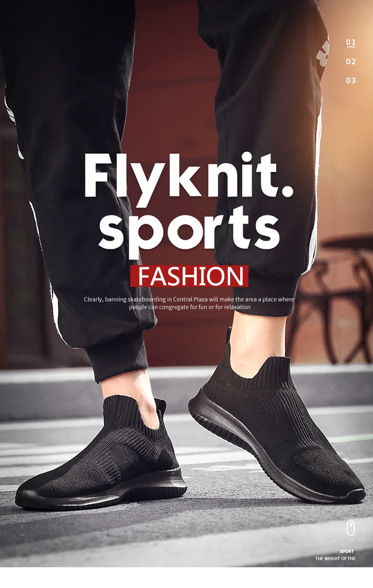 Мужские кроссовки Flyknit; Летняя обувь; Повседневные Дышащие лоферы на плоской подошве; модные мужские теннисные удобные прогулочные туфли из сетчатого материала; большой размер 46
