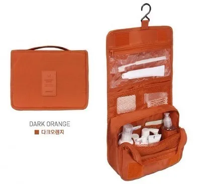 Orange Модная дорожная косметичка, органайзер, сумка для туалетных принадлежностей, Мужская водонепроницаемая Портативная сумка, косметички, Женские Висячие Сумки для мытья, Neceser - Цвет: Orange