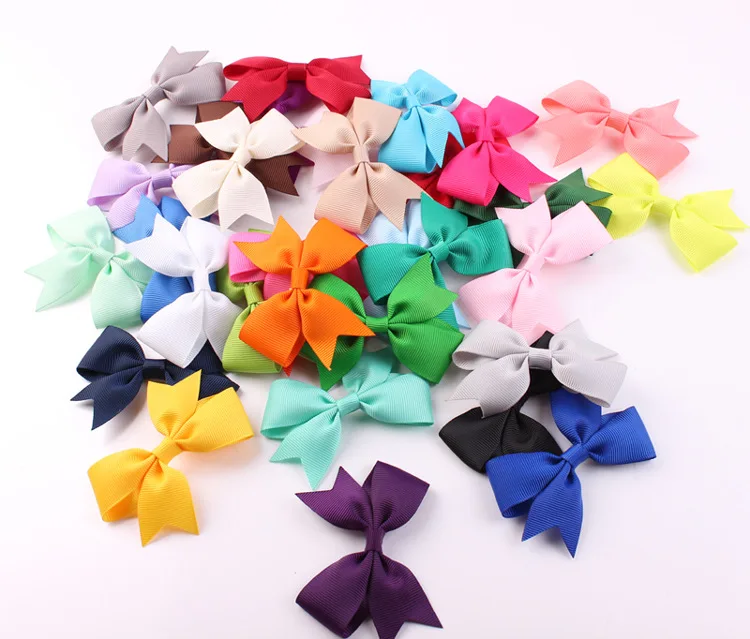 

30Pcs/lot. 2.75'' Grosgrain Ribbon Hair Bows With Hair Clips Baby Girls Boutique Hairpins Children Hair Accessories Kid Headwear