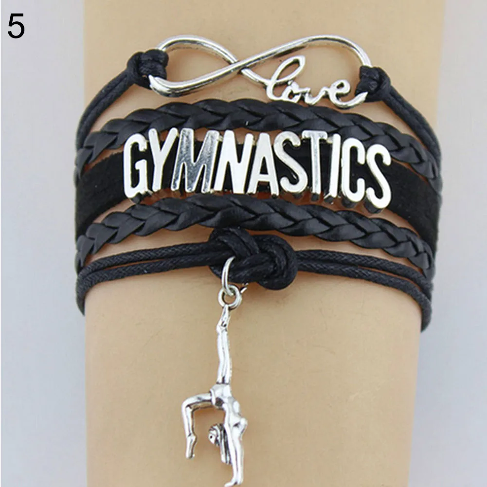 Унисекс Винтажный Браслет с надписью Gymnastics браслет подарок для гимнастического