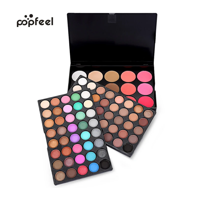 Popfeel Professional 120 Colors Natural Makeup Set Eye Shadow Shimmer Make up Matte Eyeshadow Palette Kit Cosmetic Pallete | Красота и