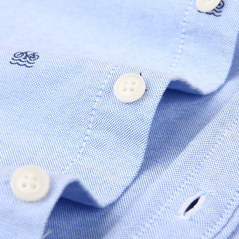 Повседневная рубашка для мужчин жаккардовая оксфорд с принтом хлопок Модная