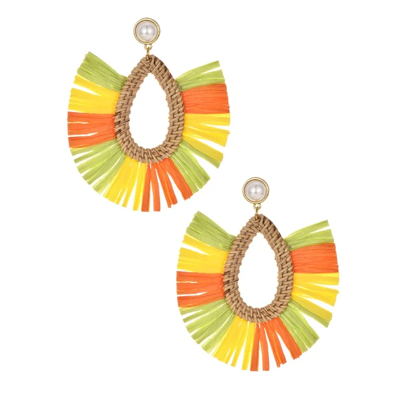 Винтажные серьги с кисточками в богемном стиле эффектные серьги-капельки для