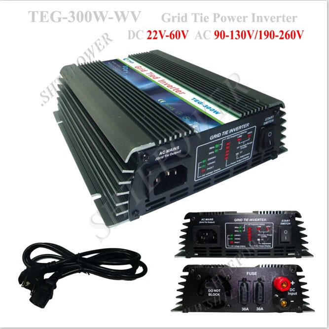 Чистая Синусоидальная волновая сетка 100 в сеточный Инвертор Солнечная 300 Вт для