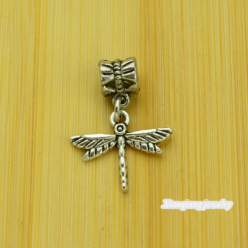 Бесплатная доставка! 25 шт. подвеска в виде стрекозы из тибетского серебра с