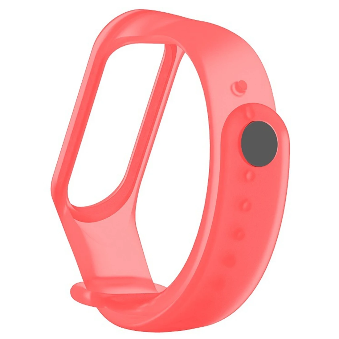 Transparent Red Ремешок для Xiaomi mi 3 4, силиконовый браслет для mi Band 3, умные часы, цветной сменный Браслет - Цвет: Transparent Red