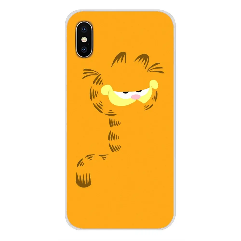 Garfield Аксессуары для кошек чехлы телефонов Apple iPhone X XR XS MAX 4 4S 5 5S 5C SE 6 6S 7 8 Plus ipod touch