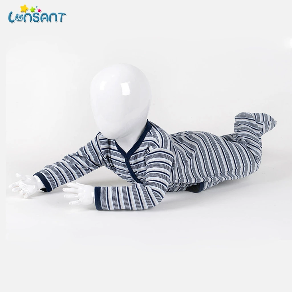 LONSANT детские штанишки для новорожденных полосатая мягкая Одежда детский зимний