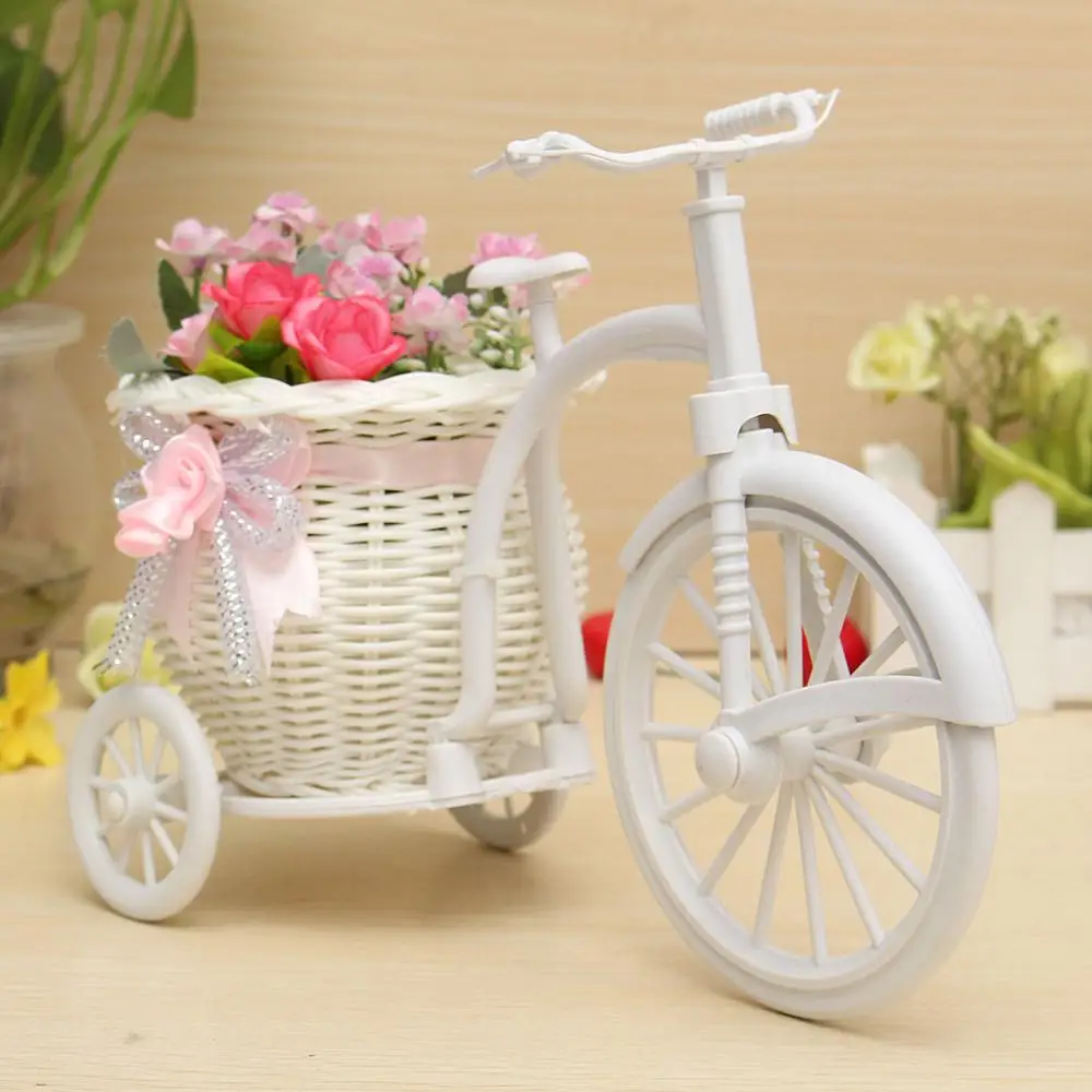 UNIHOME Современная стильная Цветочная корзина из ротанга трехколесный велосипед