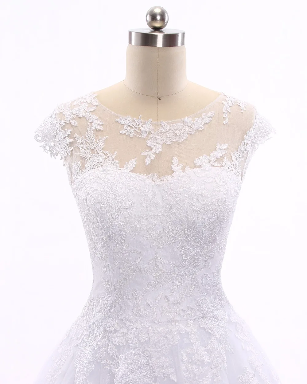 Женское свадебное платье с юбкой годе винтажное длинным рукавом и высоким