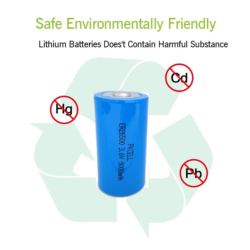 

4Pcs ER 26500 ER26500 3.6V 9000mAh 9A Battery Lithium C Li-SOCl2 batteria Superior LR14 R14P C 1.5V Batterie