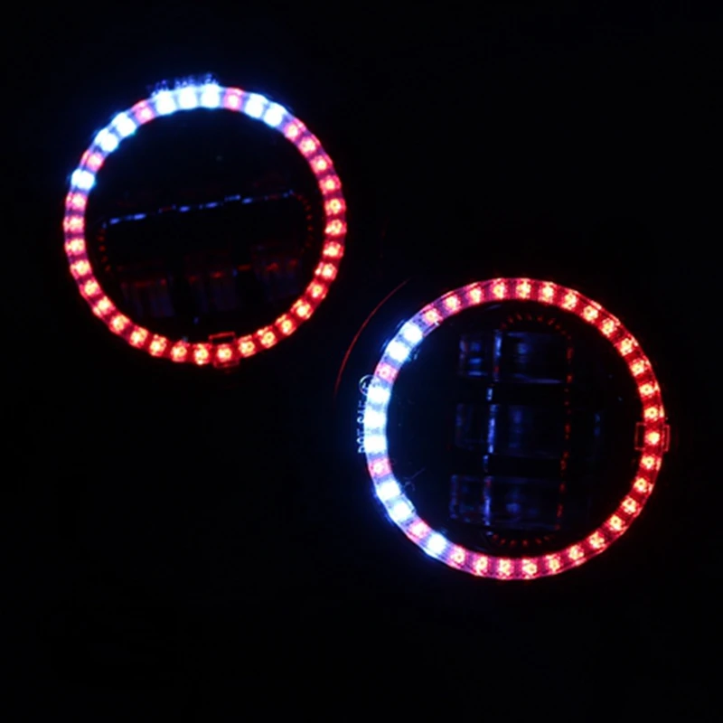 " дюймовый Bluetooth RGB светодиодный головной светильник s& 4" дюймовый противотуманный светильник комплект RGB Halo для Jeep Wrangler JK TJ LJ 1997- 97-17 Hummer H1 H2
