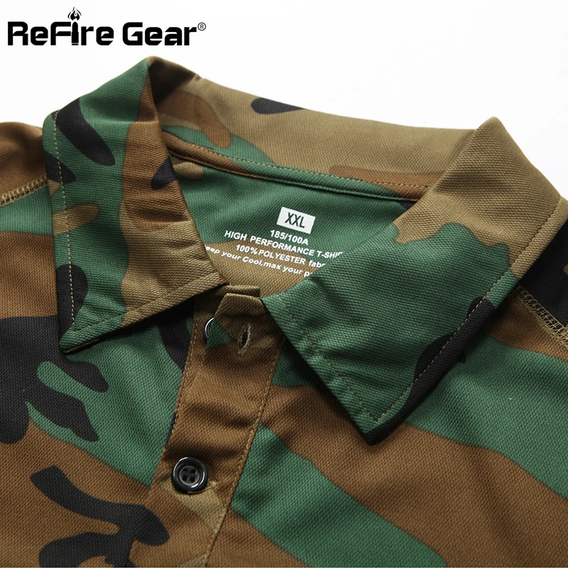 Мужская тактическая футболка ReFire Gear летняя камуфляжная дышащая в стиле милитари