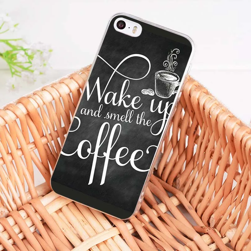 MaiYaCa KEEP CALM AND DRINK COFFEE WAKE UP MAKE чехол для мобильного телефона Apple iPhone 8 7 6 6S Plus X 5 5S SE 5C 4