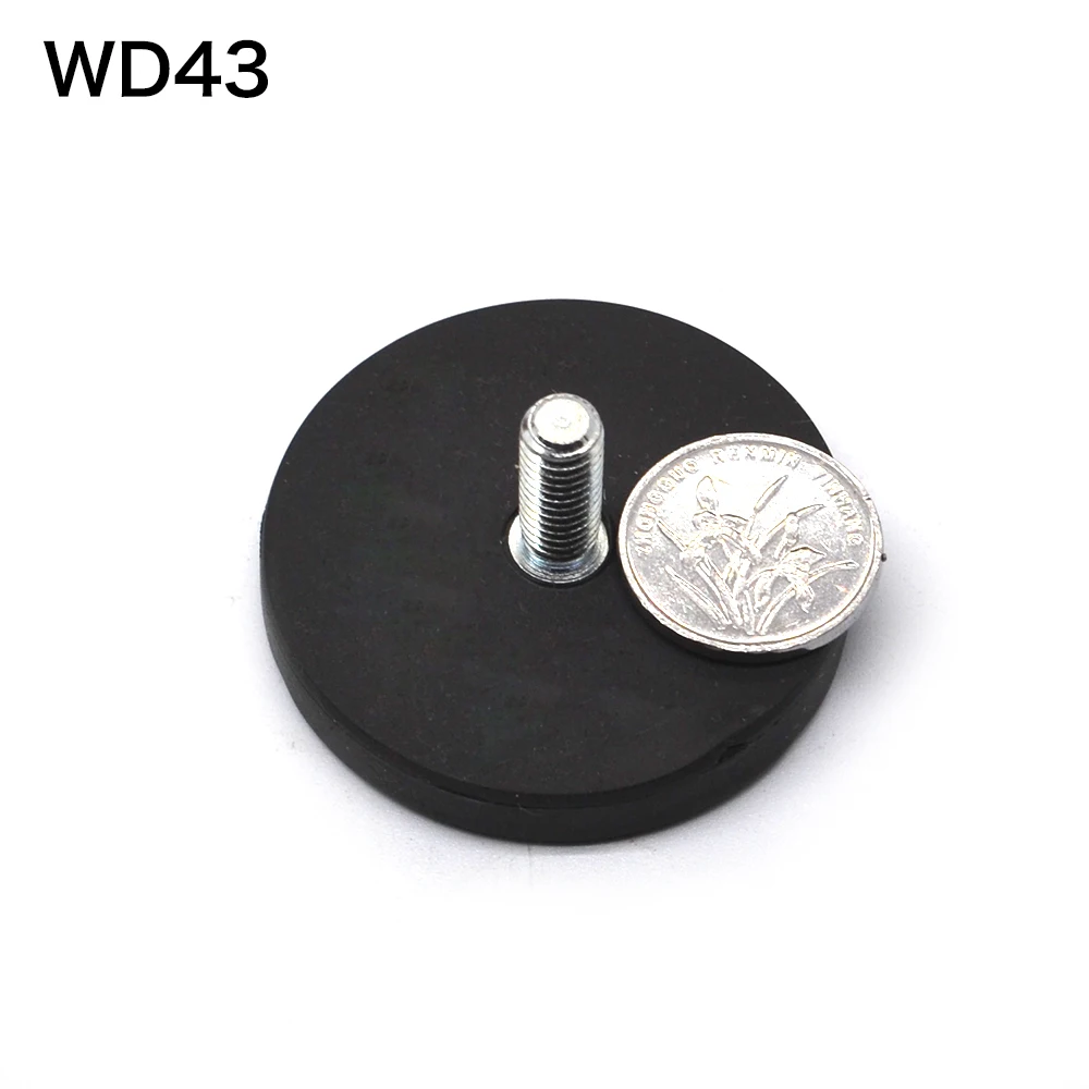 Магнитный горшок с прочным резиновым покрытием 43 х6 мм 1 шт.|rubber coated magnet|coated magnetmagnet