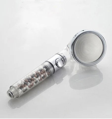 shower head Zhang Ji 3 режима регулируемый спа турмалиновый фильтр шары Водосберегающие насадки для душа кнопка переключения высокого давления spry насадка для душа - Цвет: shower head