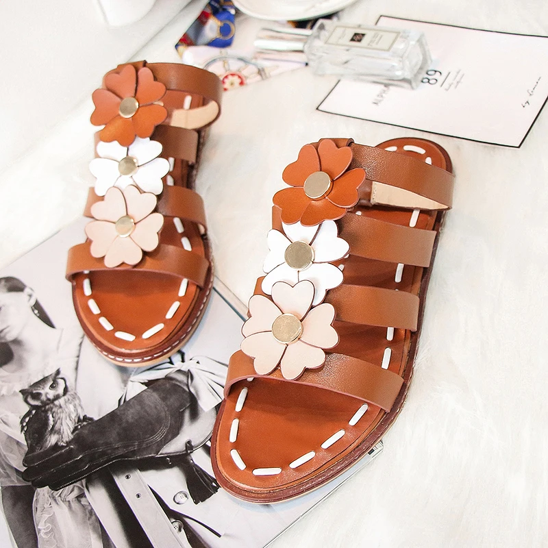 Stylesowner 2018 новые летние оригинальные Брендовые женские сандалии с цветком из