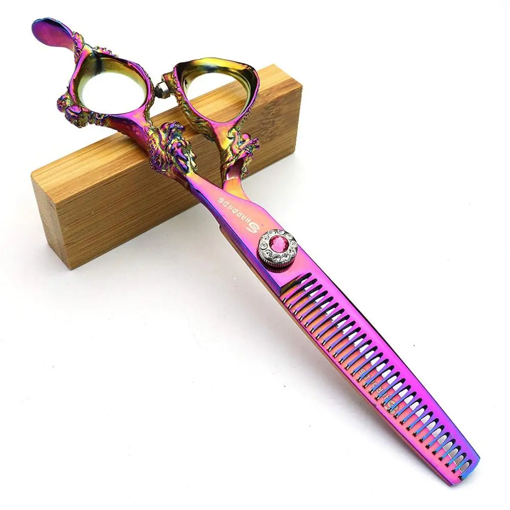 Thinning scissors 5,5 дюймов профессиональные ножницы резка филировочные ножницы комплект нержавеющая сталь прямые и филировочные инструменты - Цвет: Thinning scissors