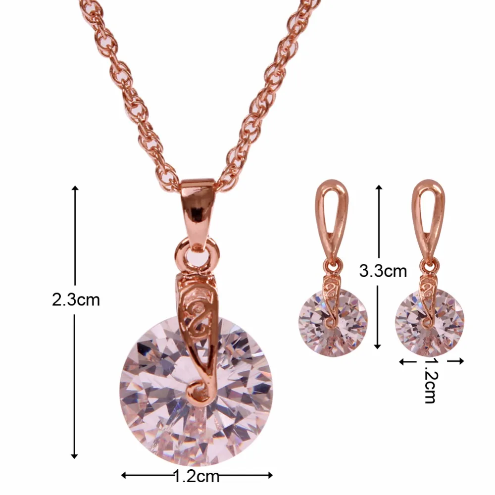 Комплект ювелирных изделий MINHIN ожерелье и серьги с имитацией драгоценных камней