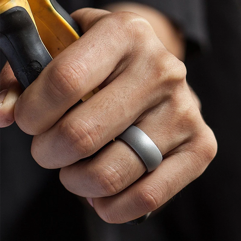 7 цветов/набор Силиконовое кольцо на палец размер 13 Гибкие Кольца Обручальное