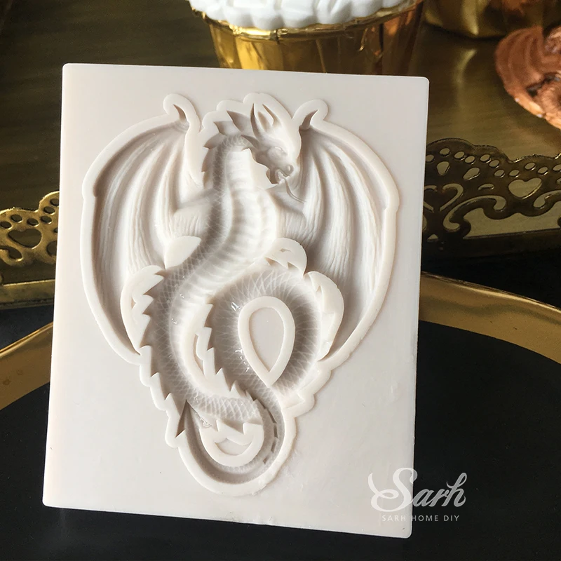 Dragon Totem Coat of Arms Shape Fondant Cake Molds Chocolate Mold for the Kitchen Baking Decoration and Tool M1252_A | Дом и сад