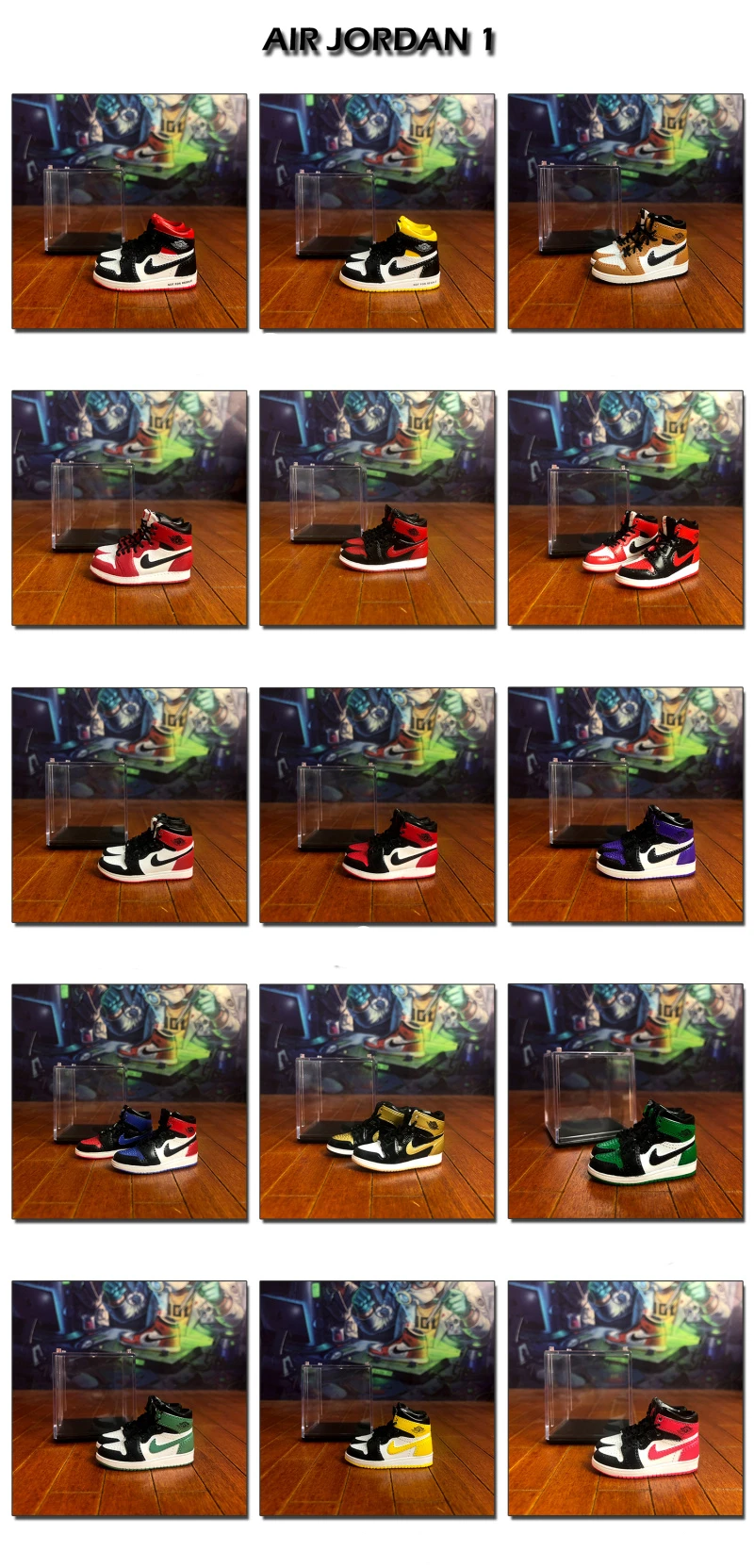 Кроссовки на воздушной стерео 3D Jordan 1 модель Дисплей украшения аксессуары для автомобильного интерьера пары Для мужчин и подарки женщине на день рождения