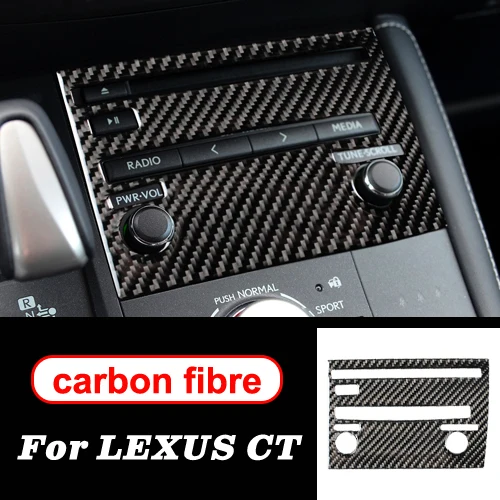 CD Panel A Для LEXUS CT200h LHD RHD аксессуары из углеродного волокна внутренняя отделка автомобиля наклейки шестерни окна дверь CD воздух teering колеса Выход Панель - Название цвета: CD Panel A