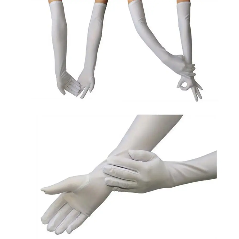

Fashion Long Gloves Satin Opera Cool Evening Party Prom Costume Gloves