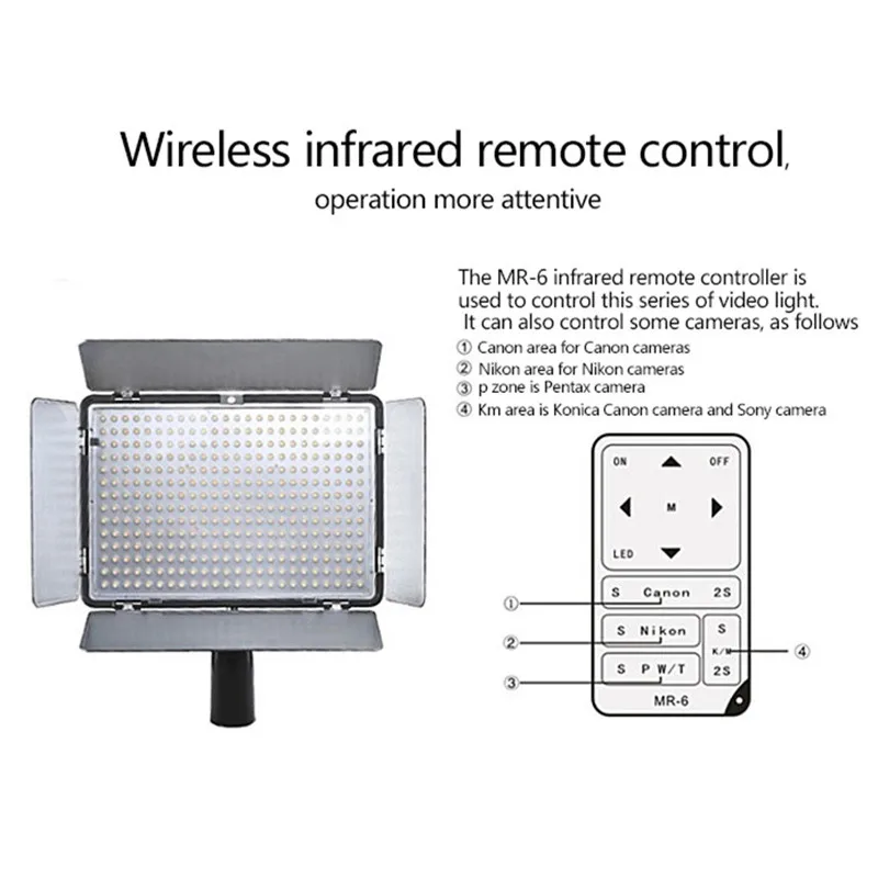 Tycipy Dimmable 2 комплекта KM 600A студийная видео фото Светодиодная лампа 3200 K 5600 3500LM