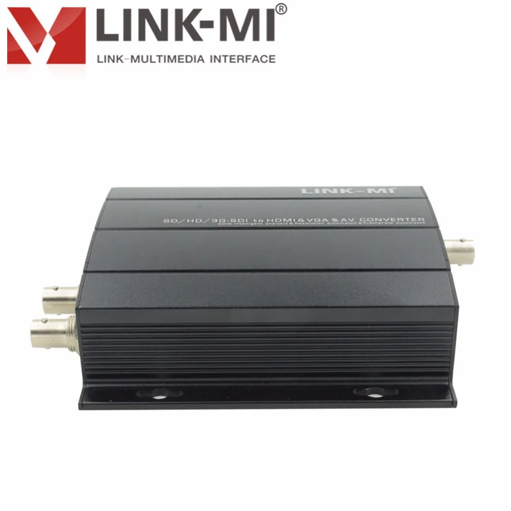 LINK MI SC5810P SD/HD/3G SDI к HDMI/VGA/AV вещания многофункциональный конвертер 1x2 сплиттер sdi