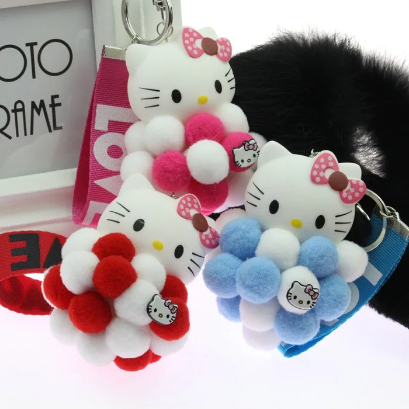 1 шт. 7 цветов 90*60 мм HelloKitty милое плюшевое кольцо плюшевые брелоки цепные игрушки