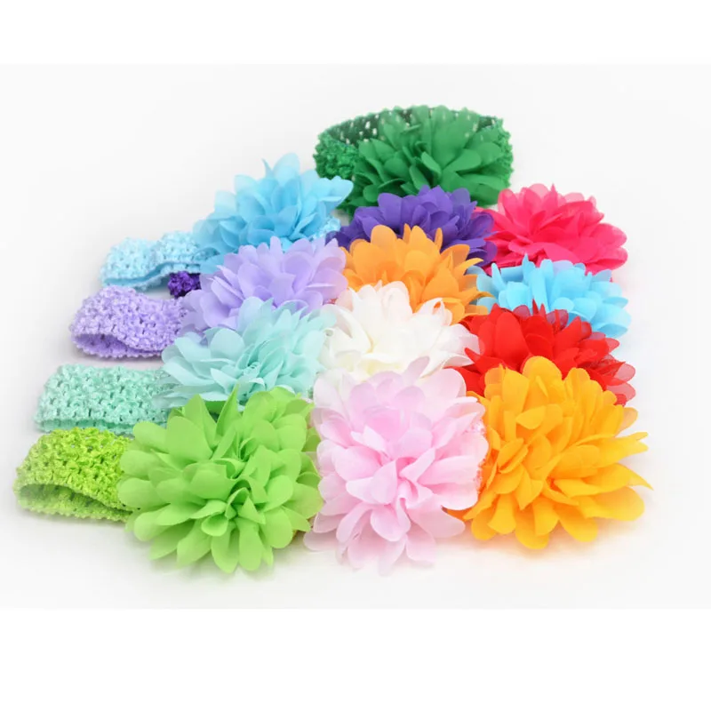 2 шт./лот детские вязаные эластичные резинки головная повязка для новорожденных