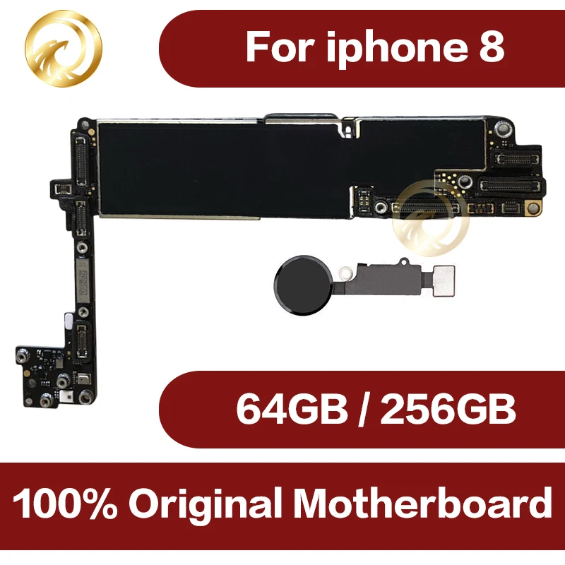 Оригинальная материнская плата unlocke для iphone 8 с сенсорным ID, черная, белая, золотая, для iphone 8, материнская плата с отпечатком пальца, с системой IOS