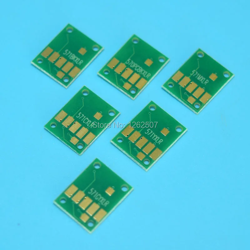 PGI570 CLI571 6 видов цветов тонер-картридж с чипом автосброса для canon PGI-570 PGI 570 CLI 571 MG5750